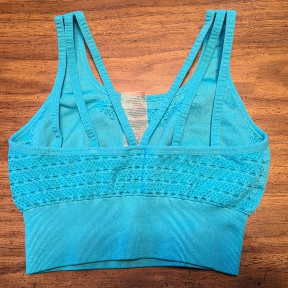 Gymshark Energy Seamless Set - Leggings and Sports Bra XS Tropical Blue/Teal - Picture 3 of 5